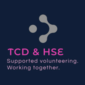 logo for TCD&HSE supported volunteering. working together